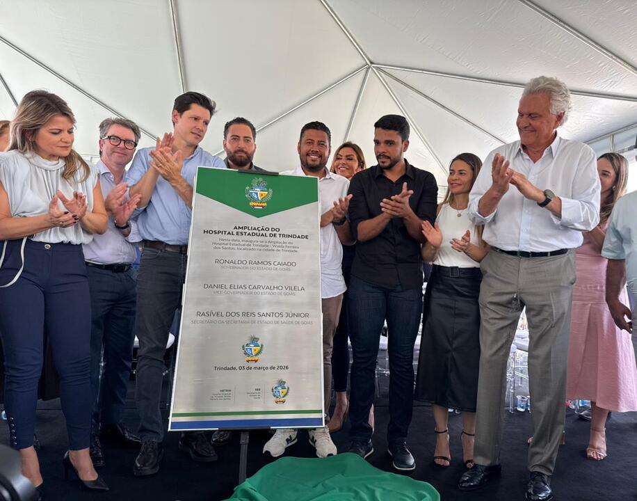 Inauguração da expansão do Hospital Estadual de Trindade (Hetrin), aumentando leitos e salas cirúrgicas para melhor atendimento.